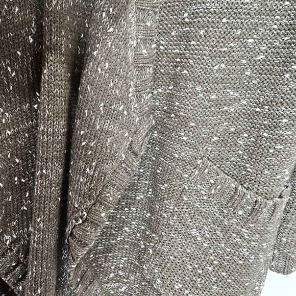 Habitat Cardigan Womens XS Open Drape Front Sweater Pockets Olive Green - Picture 5 of 9